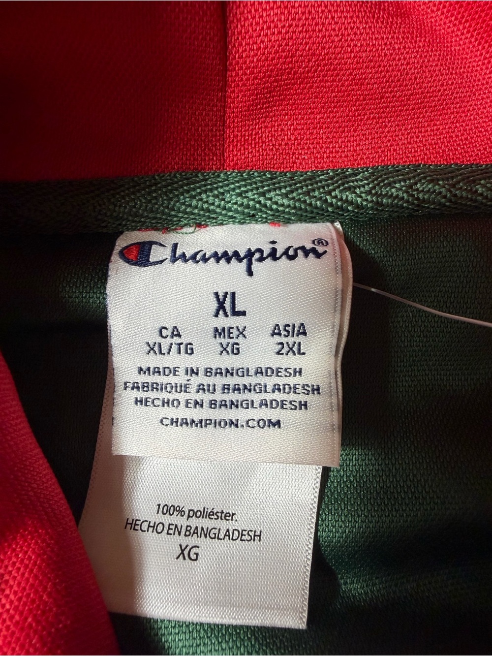 Champion Minnesota Wild NHL Men’s XL Green Red Pullover Hoodie NWT - Picture 10 of 13